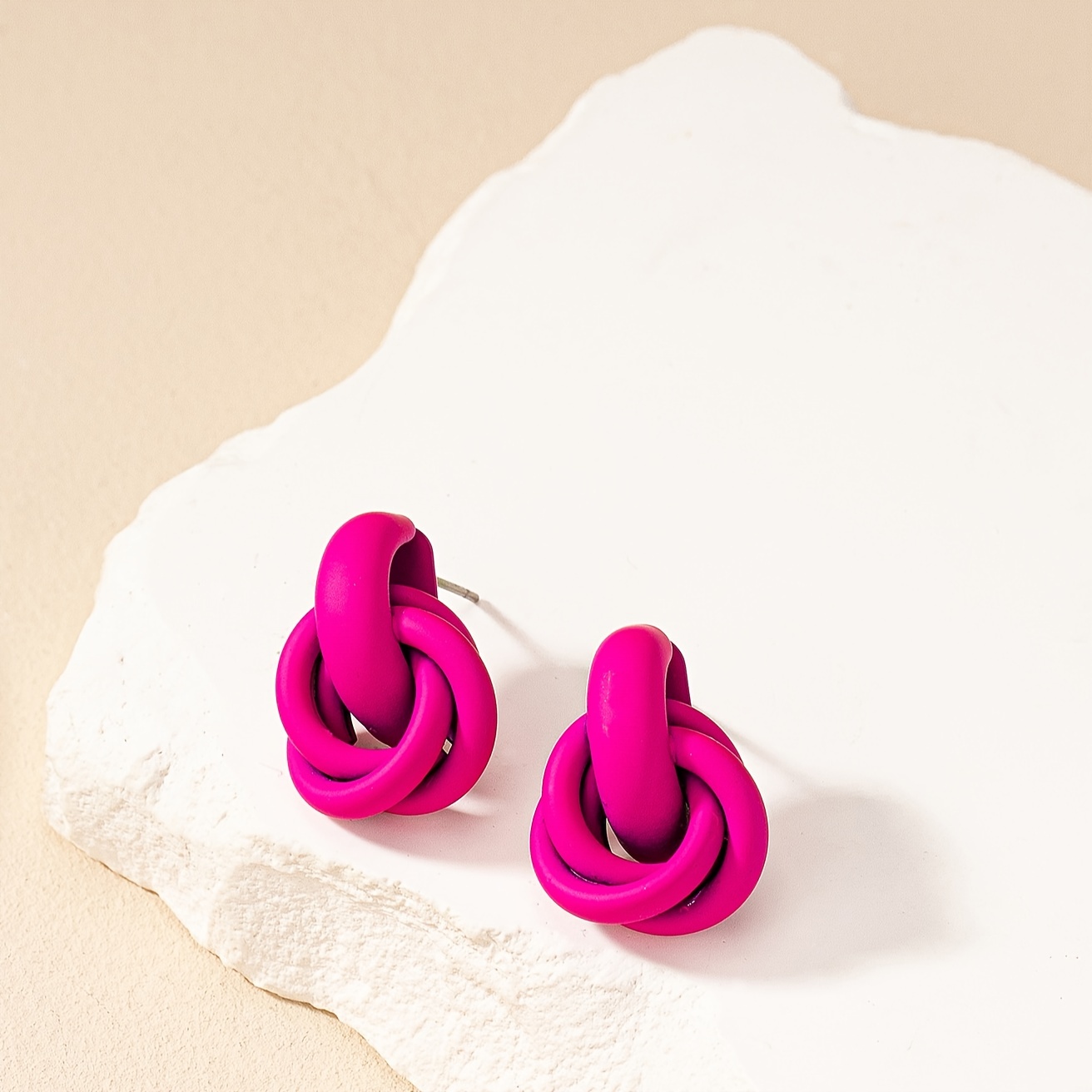 Geometric Metal Stud Earrings Party Decorative Accessories